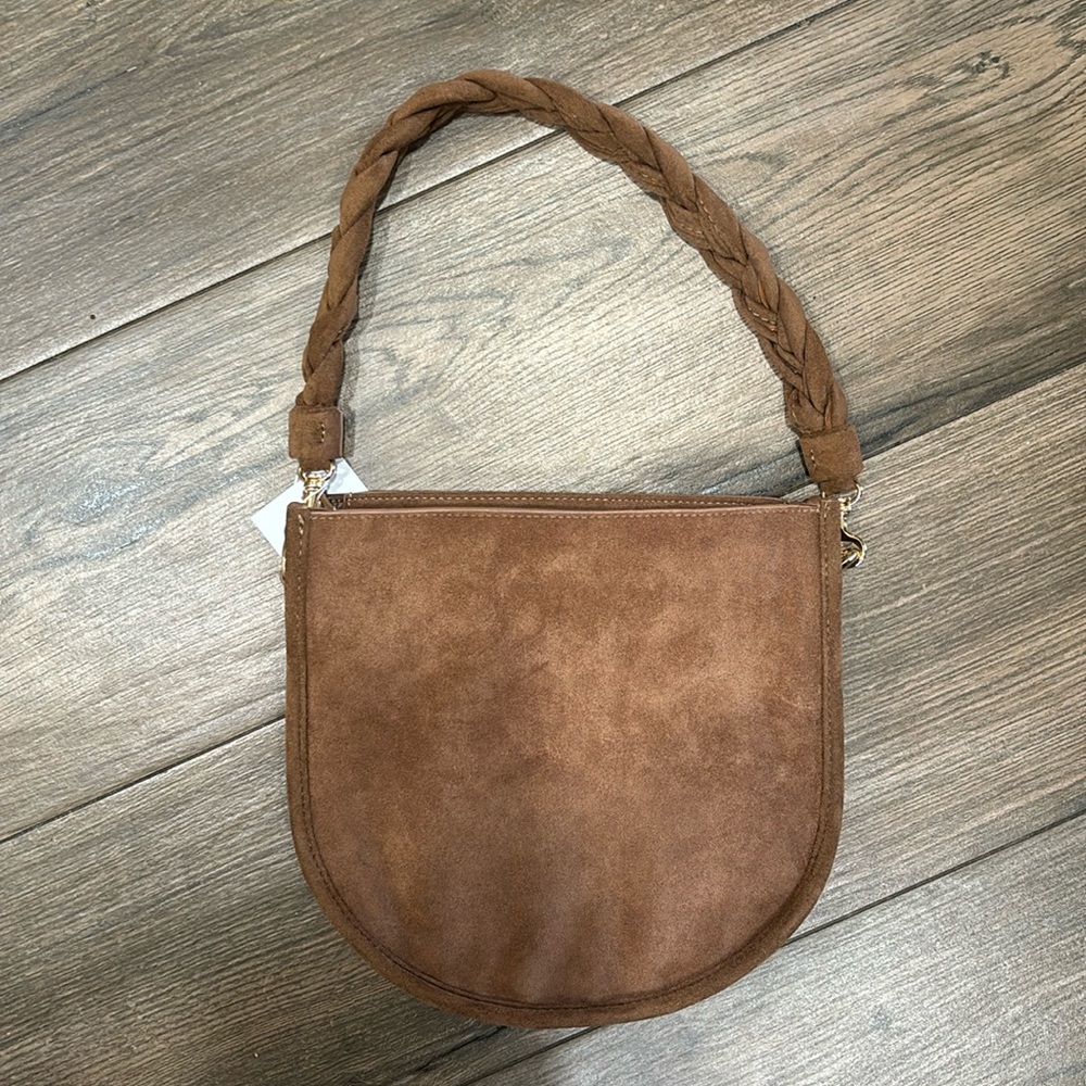 Brown suede bag